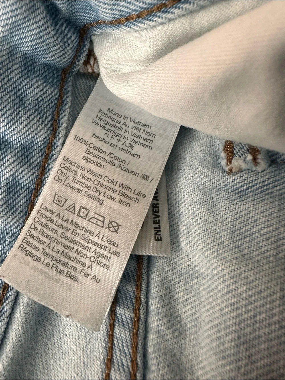 Madewell Relaxed Denim Shorts Cutoff Light Wash 100% Cotton Raw Hem Size 28